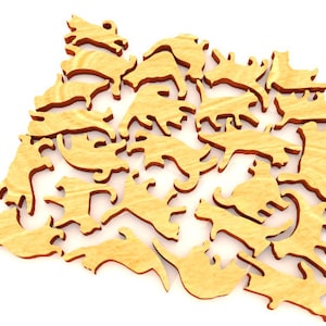 Cat Jenga Puzzle Spiel Kit Konstruktor Laser geschnittenes Vektormodell