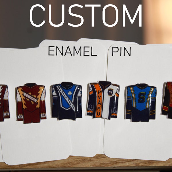 Custom Band Uniform Enamel Pin | Soft Enamel Pin Gifts | Personalized Marching Band Pins