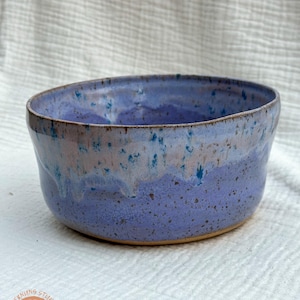 Wonky Handmade Lavender Planter with Drainage Hole: Boho Eclectic Decor