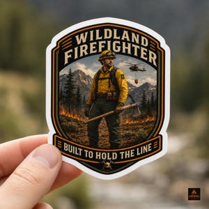 Wildland Firefighter Vinyl Sticker – Built to Hold the Line Decal