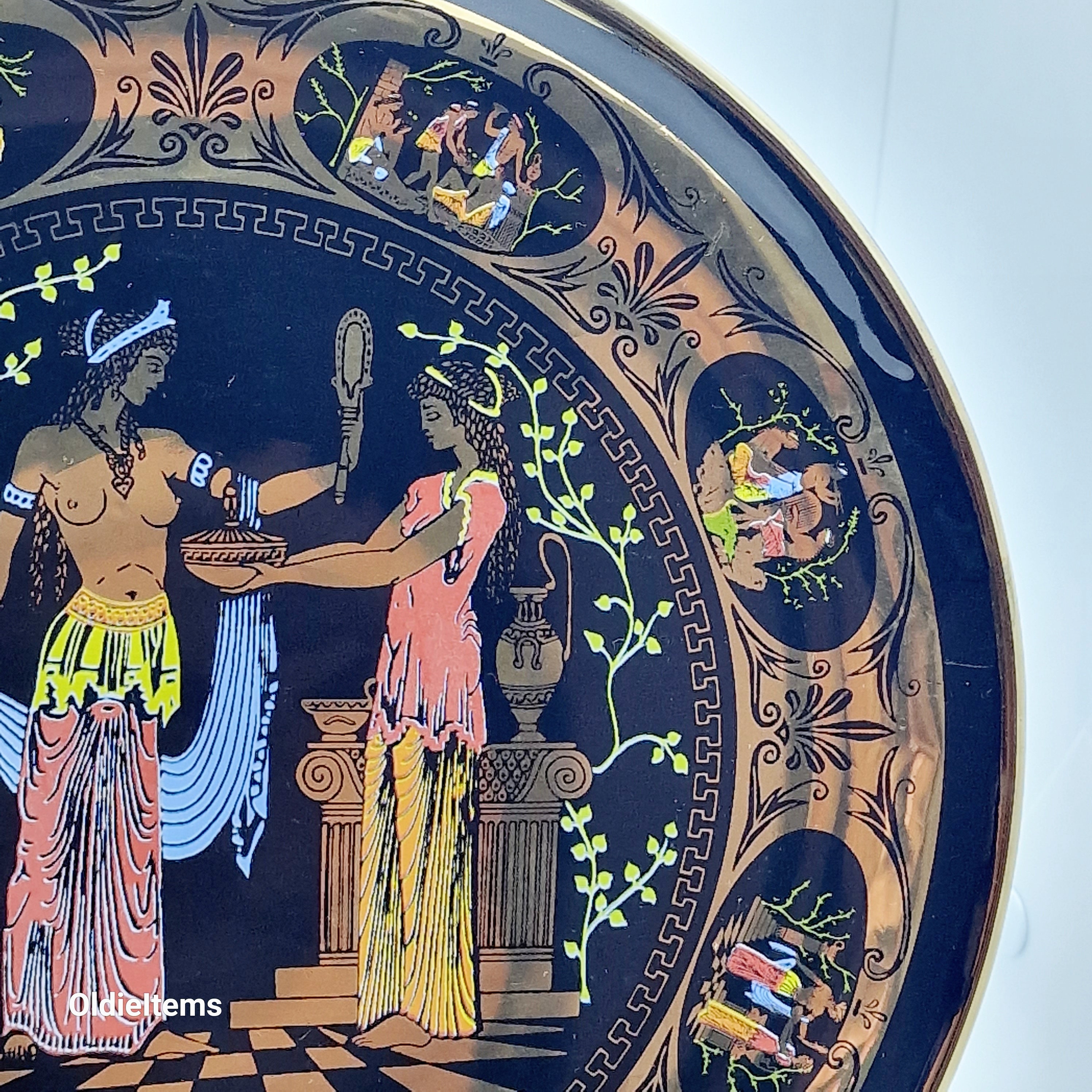 adis ギリシャ陶器　24K 金彩　ハンドメイド　ソーサー5枚セット adis ギリシャ陶器 24K 金彩 ハンドメイド ソーサー5枚セットの
