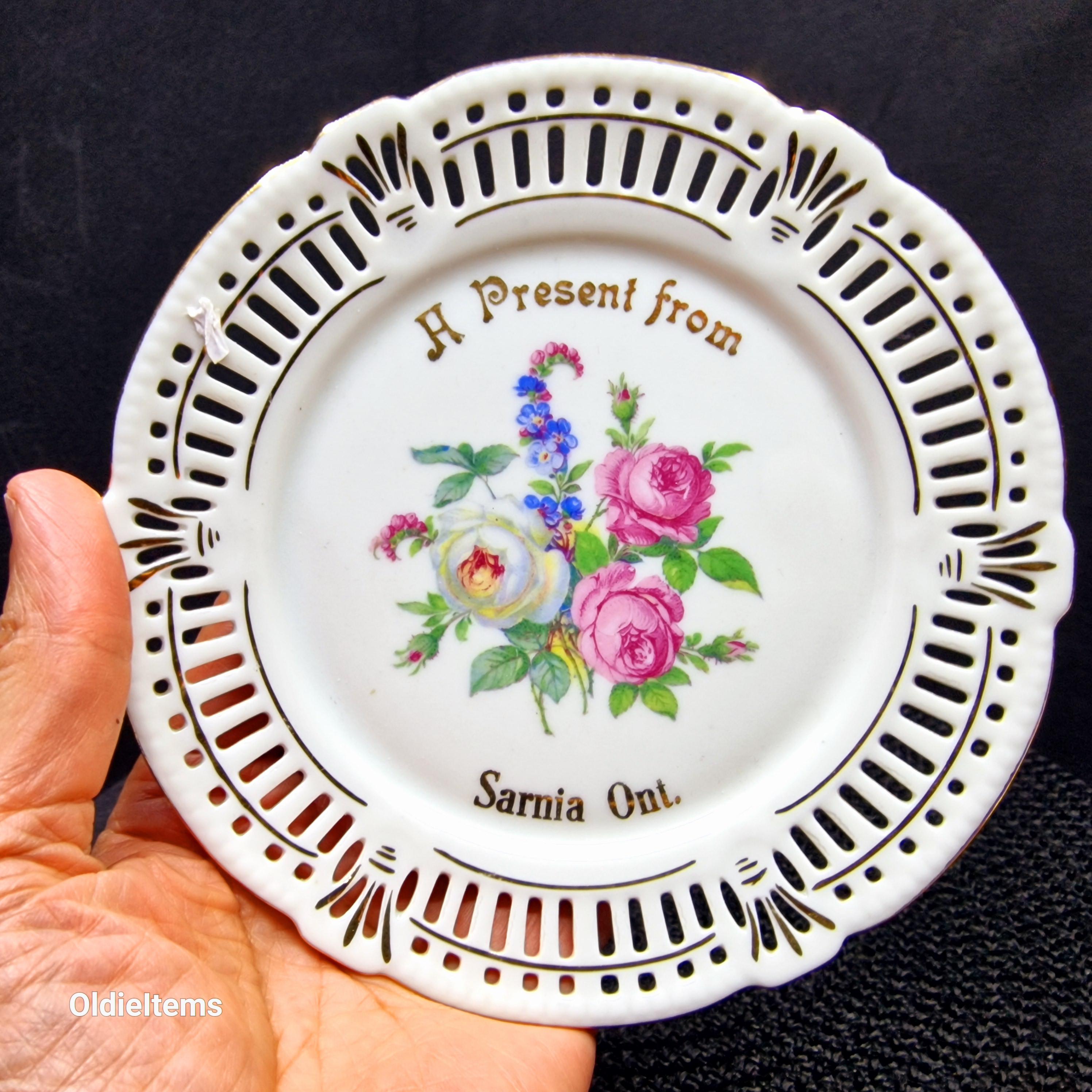 Vintage Schwarzenhammer Floral Plate: West Germany Porcelain (5.7