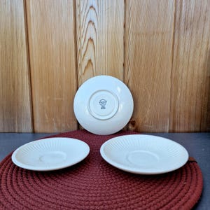Vintage Wedgwood of Etruria & Barlaston Saucers - Set of 2 per size, Cream Ribbed China