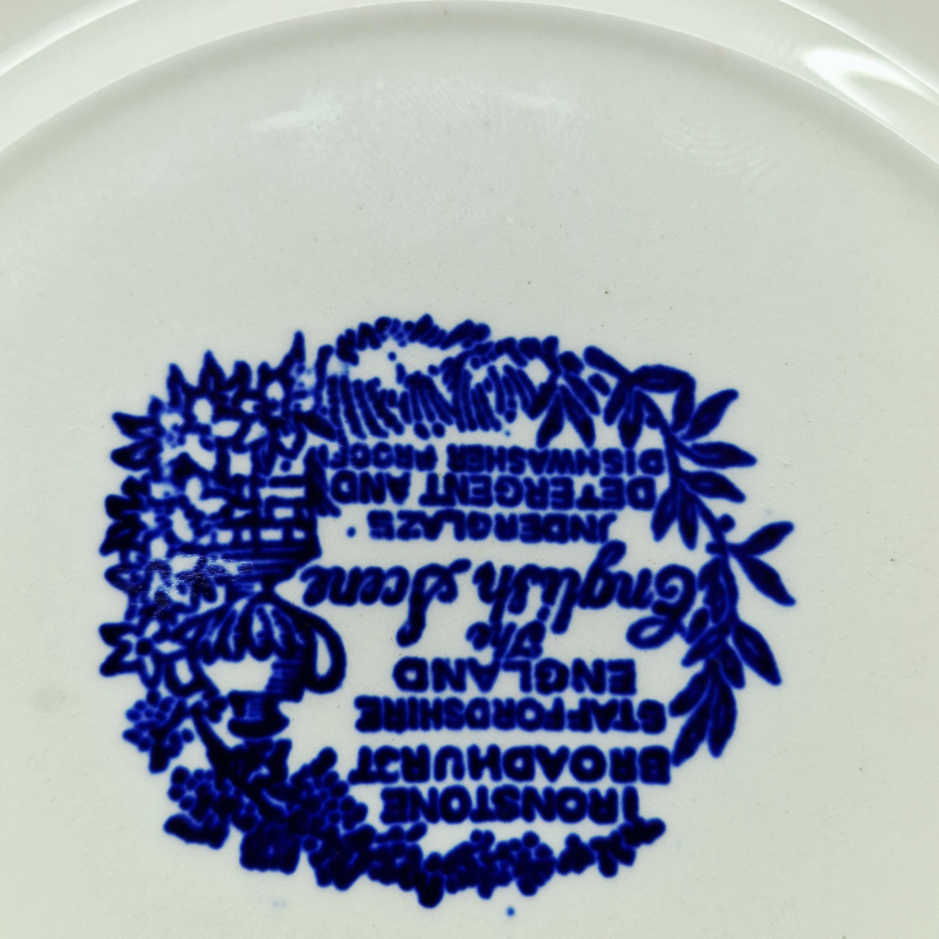 Vintage Broadhurst English Scene Plate: Blue Transferware