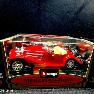 1:20 Scale Mercedes Benz 500 K Road star 1936 Die-Cast Model Car by Burago, Made in Italy, In original Box, in Perfect Condition.