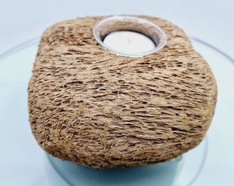 Vintage Cork Candle Holder with Glass Jar