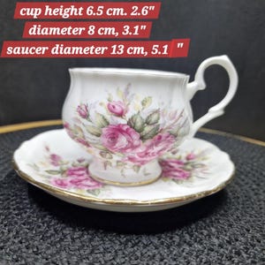 Vintage Royal Windsor Floral 5 oz Tea Cup & Saucer. Elegant vintage Royal Windsor fine bone china tea cup and ....