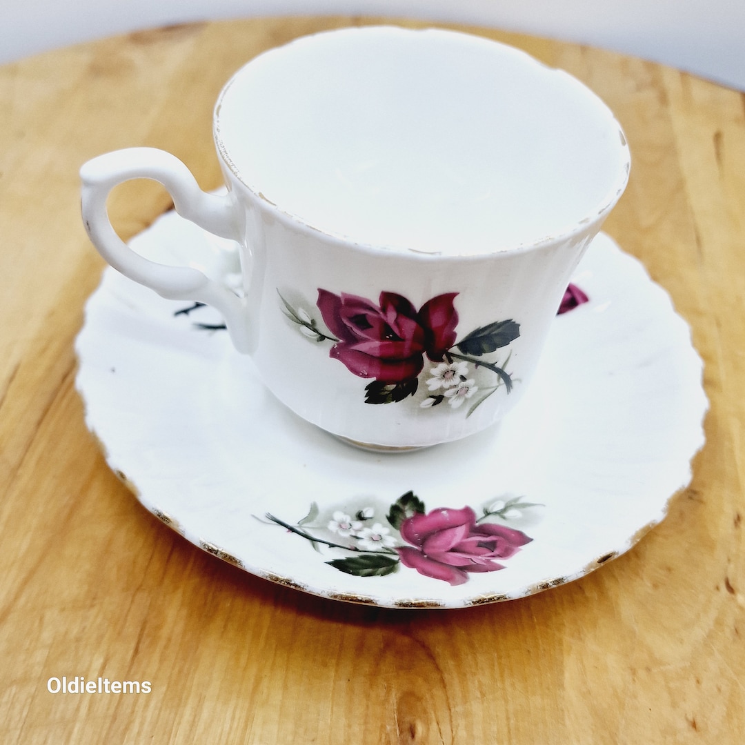Vintage Salisbury Bone China Tea Cup and Saucer Etsy