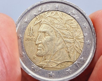 Rare Find 2 Euro featuring Dante Alighieri