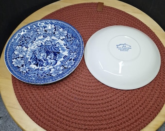 Coaching Tavern - Royal Tudor Ware Plate, Hand Engraved by W.N.