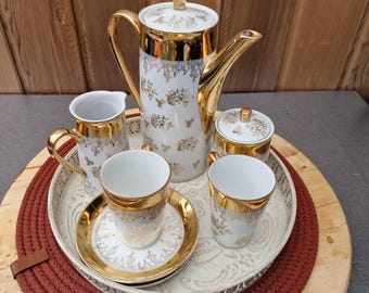 ミュージシャン the GazettE 19TH ANNIVERSARY TEA SET Vintage Okura Art China Tea Set: Gold Coated Teapot, Cups