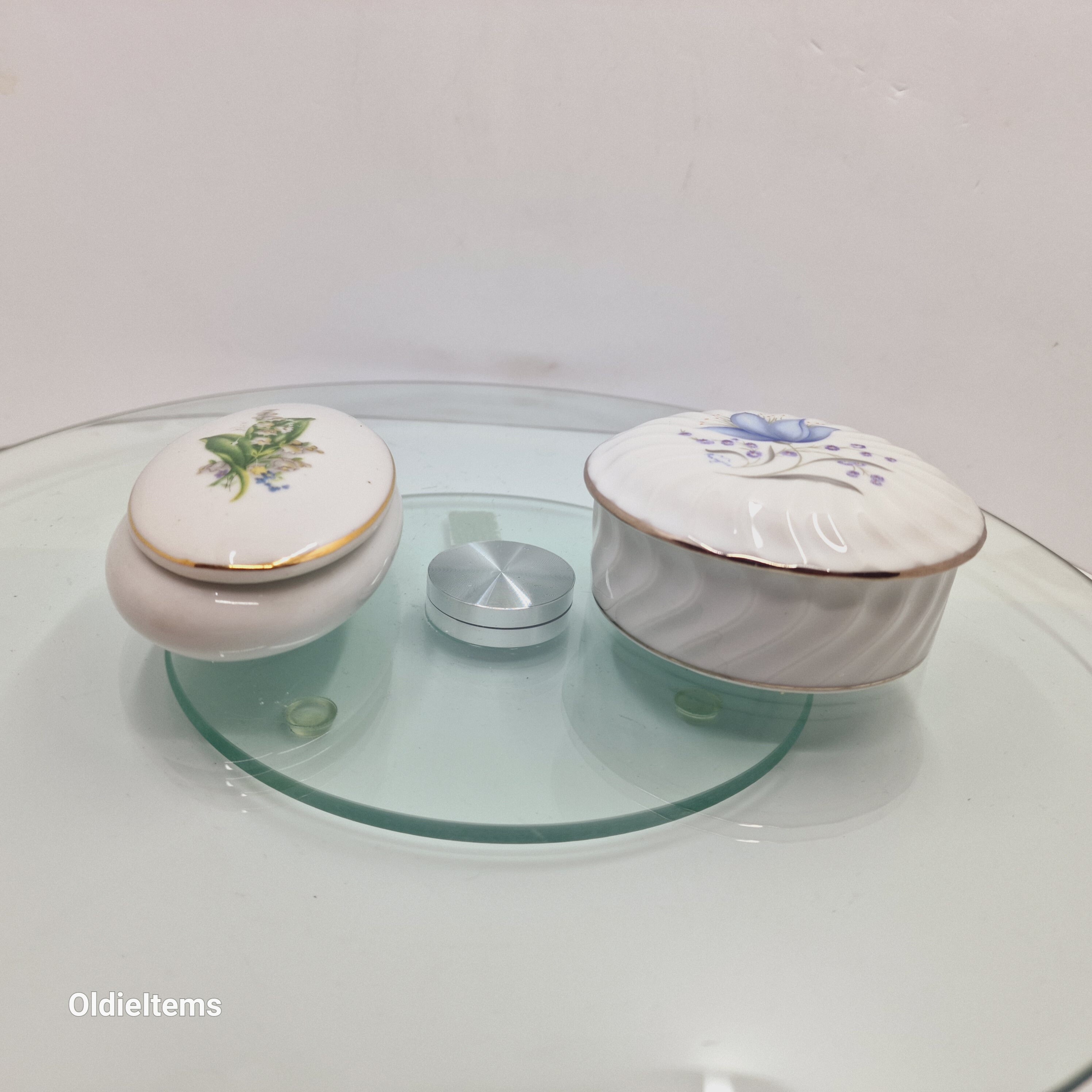 リモージュ小物入れセット：花柄の蓋付き磁器箱 - Etsy 日本