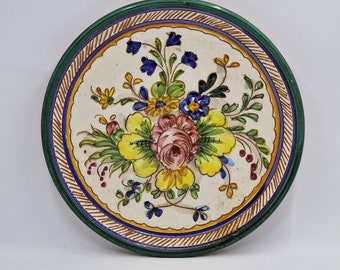 Céramique florale hollandaise peinte à la main avec bord en relief, objet de collection, article de remplacement,