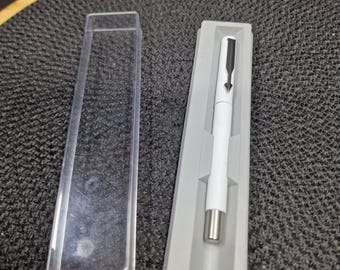 Vintage Parker 45 Fountain Pen - Black & Gold Trim, M Nib, Original Box