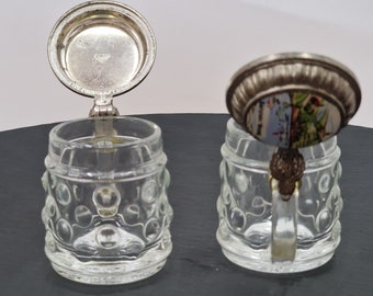 Schnaoskrugerl BMF Rein Zinn Beer Mini Glasses with lids, price per piece