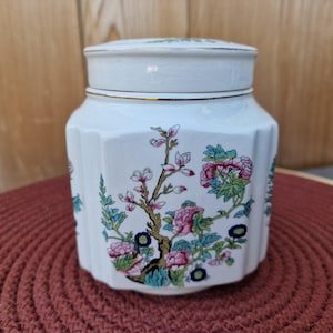 Vintage Sadler England Jar: Indian Tree Pattern Ceramic Decor