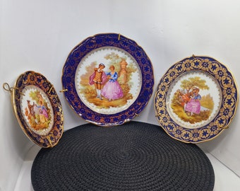 Exceptional Gold Plated Limoges France Rehausse Main Veritable Porcelaine in 3 sizes. Can be bought individually or as a set