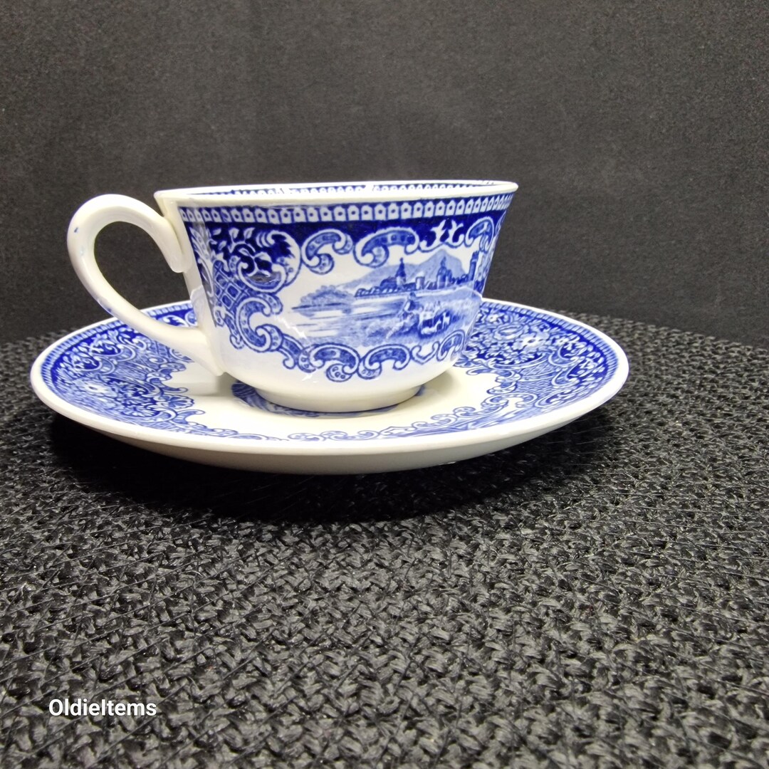 Petrus Ragout Vintage Petrus Ragout Teacup & Saucer: Blue Willow Porcelain - Etsy