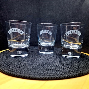 Set of 3 Baileys Glasses 450cc Whiskey Tumblers. Add a touch of classic charm to your bar with this set of 3 vintage ...