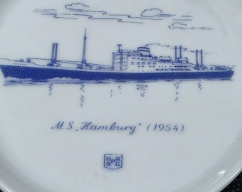Vintage chinesisches Porzellan-Set: Blumige Untertasse, Untersetzer, Löffel