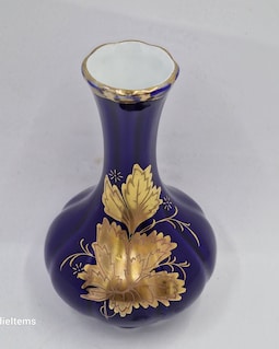 Vintage Royal KPM Bavaria Vase: Handmade Cobalt Blue Porcelain
