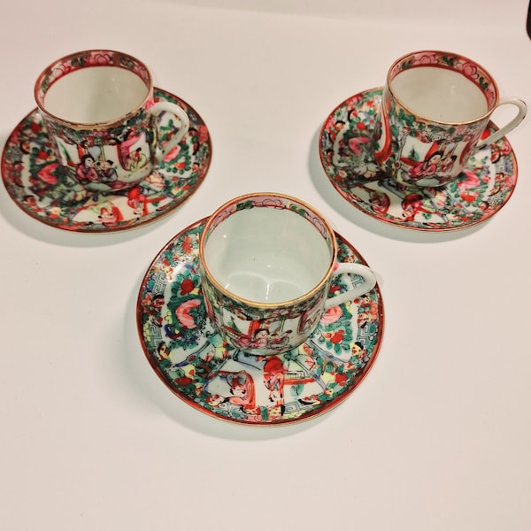 Elegante Demitasse de porcelana japonesa de cáscara de huevo, taza de café y platillo, gorra. 4 oz, sin grietas ni astillas en excelentes condiciones, precio por pieza