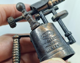 Vintage Die Cast Metal Blow Torch Lighter Pencil Sharpener PlayMe Spain