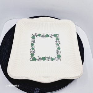 Vintage Wedgwood Stratford Plate: Green Leaves Motif, Made in England