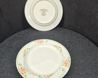 Villeroy & Boch Miami Porcelain Plates (Set of 2 for each size), Pink Floral Dessert Dish