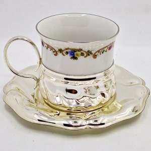 ティーカップ・ソーサー 織田製（明治時代・九谷焼と推定） 九谷青窯