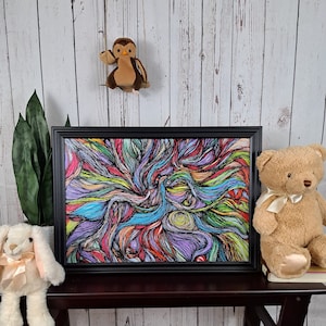 Dr Seuss meets Van Gogh, Creative Abstract Wall Art Print, High Detail Contemporary Drawing, Different Art, Antony Pinella, Anthony Pinella