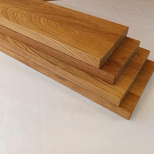 Wandboard Regalbrett aus Eiche ohne Halterungen Wandregal aus Eiche massiv Holzbrett Regalboden aus Massivholz für individuelle Anwendungen
