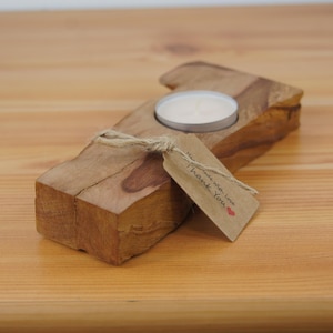 Tealight holder made of wood tealight decoration tealight holder handmade tealight holder candle holder candlestick handmade handcrafted decorative light