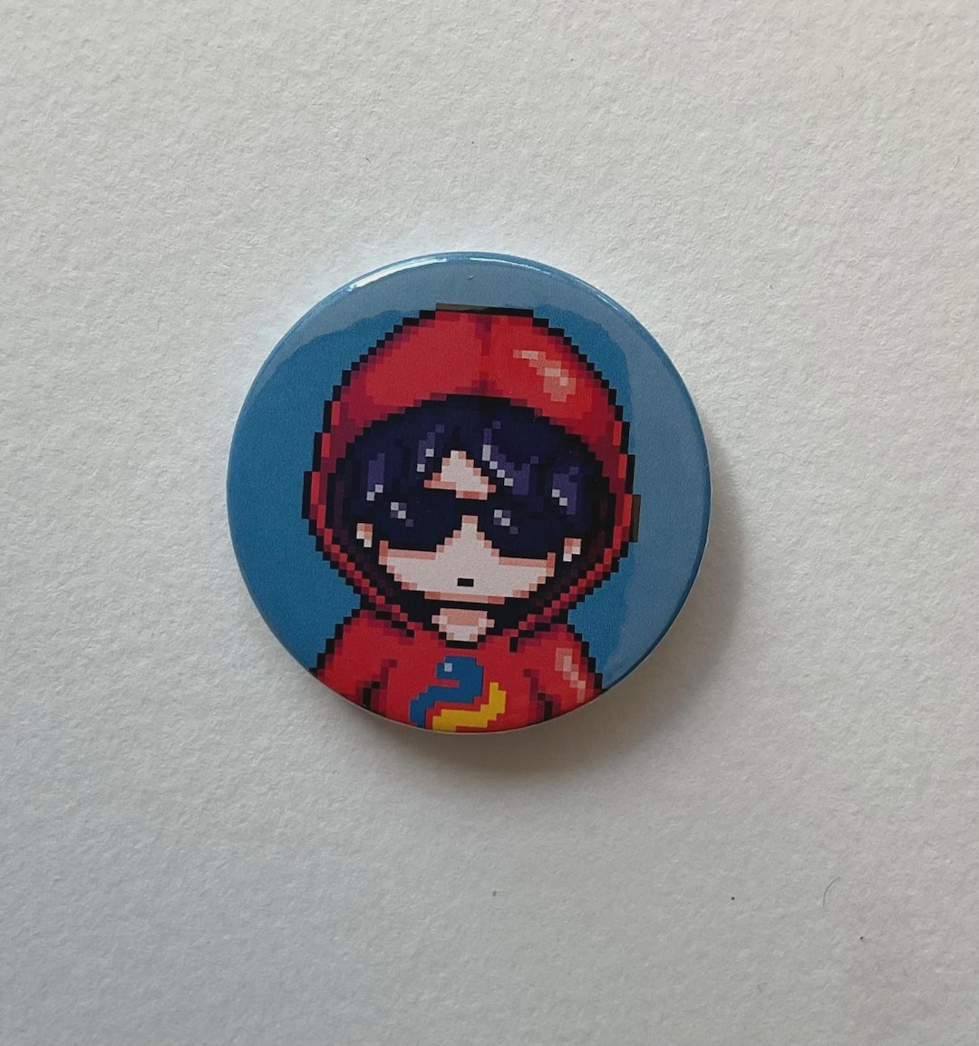 Pixel Art Python Programmer Pin Badge, Retro Tech Style Sticker - Etsy UK