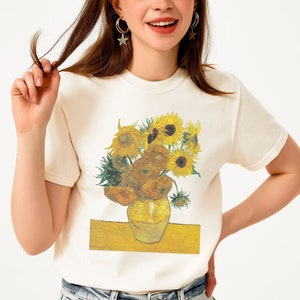 Van Gogh Sunflowers T-Shirt, Vincent Van Gogh Shirt, Van Gogh Art Tee, Aesthetic Clothing, Art Class Shirt, Art Lover Gift, Van Gogh Fan