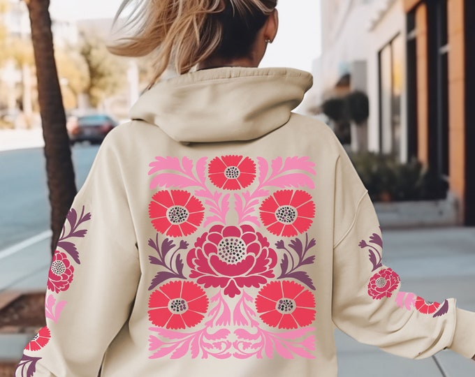 Abstract Flower Hippie Men's Hoodie