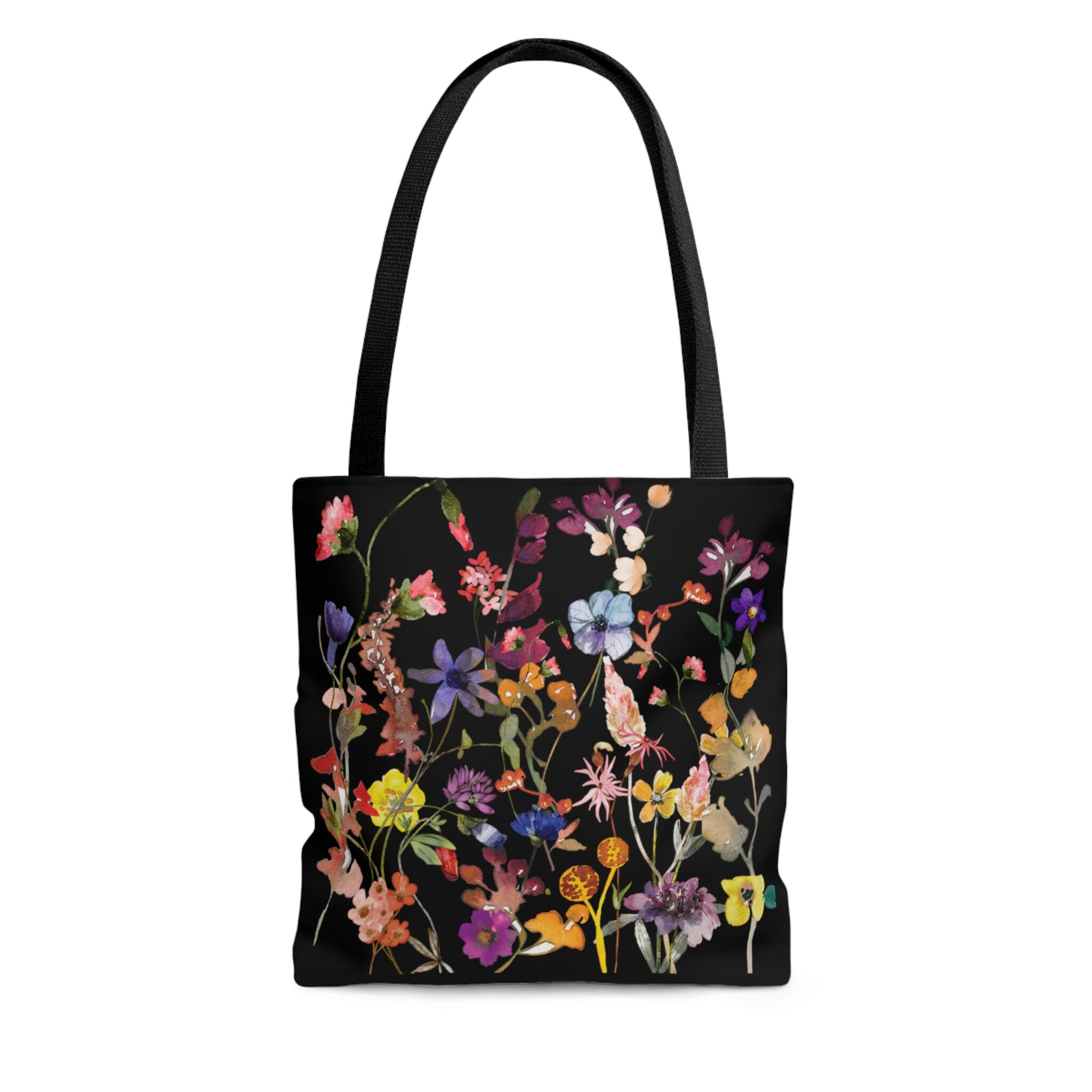 Cavallini & Co. Wildflowers Vintage Style Canvas Tote Bag 13 x 15 w/o handle