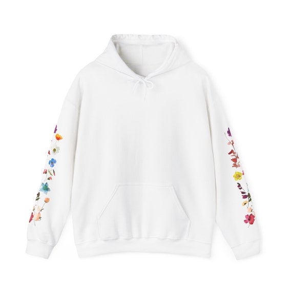 Wildflowers Hoodie, Boho Cottagecore Floral Hoodie Wildflowers Hoodie, Boho Cottagecore Floral Hoodie