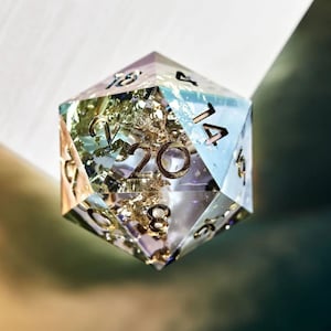 Dispel Dice &quot;Stormcloud&quot; 7-Piece Sharp Edge Dice Set for DnD, RPGs & Board Games