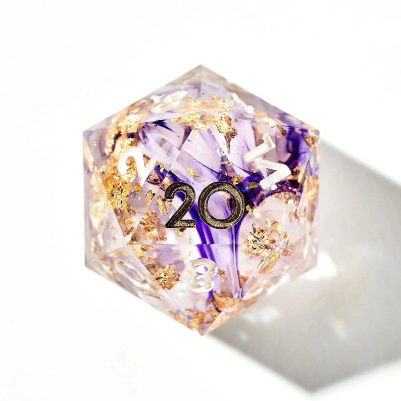 Dispel Dice "Wisteria Falls" 7-teiliges Sharp Edge Würfel Set für DnD, RPGs, & Brettspiele Bild 2
