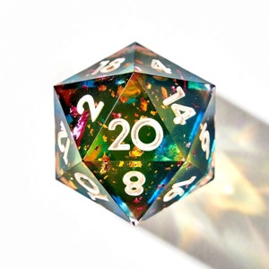 Dispel Dice &quot;CMYK 7-Piece&quot; Sharp Edge D6 Dice Set for DnD, RPGs & Board Games
