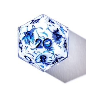 Juego de dados icónicos de 7 piezas "Qinghua" de Dispel Dice para DnD, juegos de rol y juegos de mesa