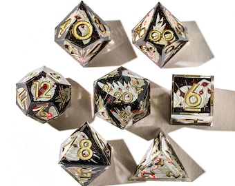 Dispel Dice &quot;Be Not Afraid&quot; 7-Piece Iconic Dice Set for DnD, RPGs & Board Games