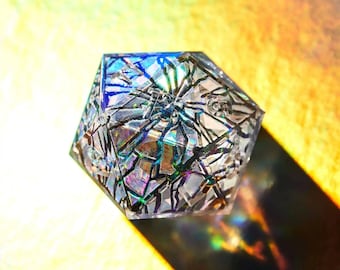 Dispel Dice &quot;Heart of Glass&quot; 7-Piece Iconic Dice Set for DnD, RPGs & Board Games
