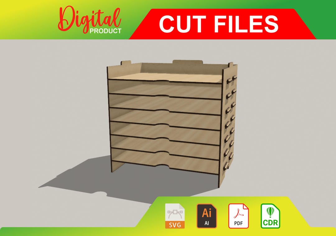 Stackable Paper Organizer Laser Cut Files (digital Download) 3-4-5mm ...