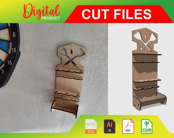 Darts Wall Holder Laser Cut Template – CNC Ready (Digital File) 3mm 4mm 00031