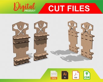 Darts Holder Laser Cut Template – CNC Glowforge Pattern (Digital Download) 00029
