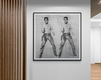 Elvis Warhol Pop Art Poster Canvas or Print (Framed /Unframed and Mat/No Mat)
