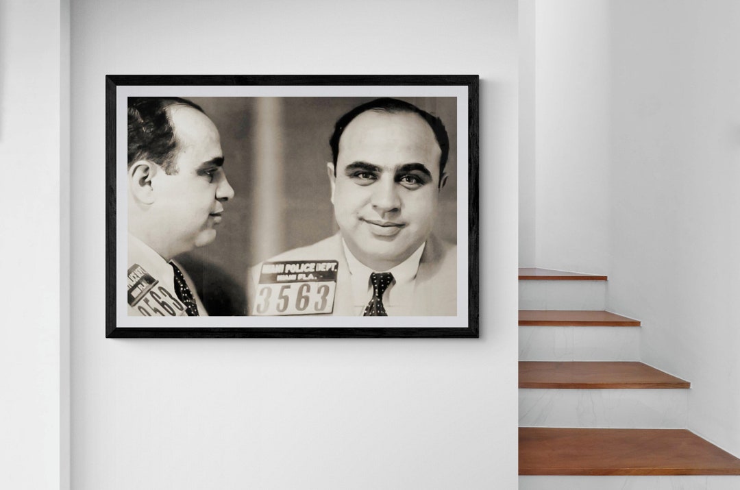 Mug Shot Poster Size Prints of Al Capone, Large Print or Canvas Wall ...