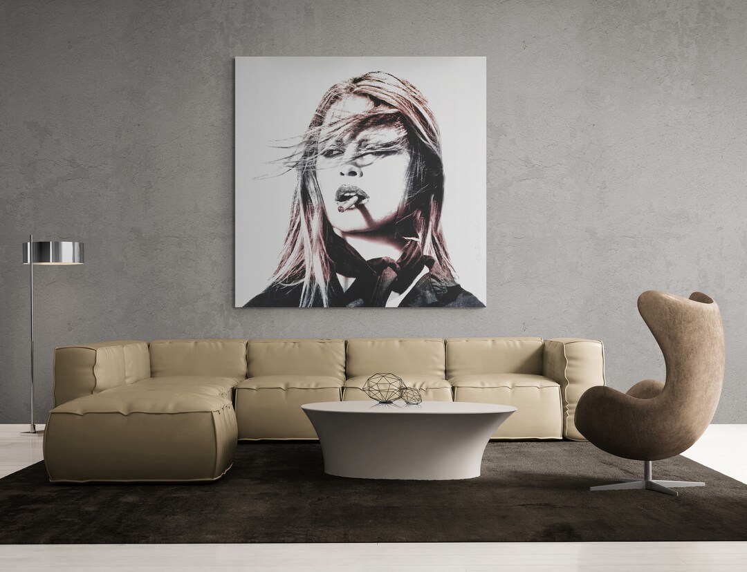 Bridget Bardot Smoking Warhol Pop Art Canvas or Print - Etsy